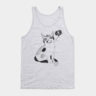 Strange Cat With Third Eye Tank Top